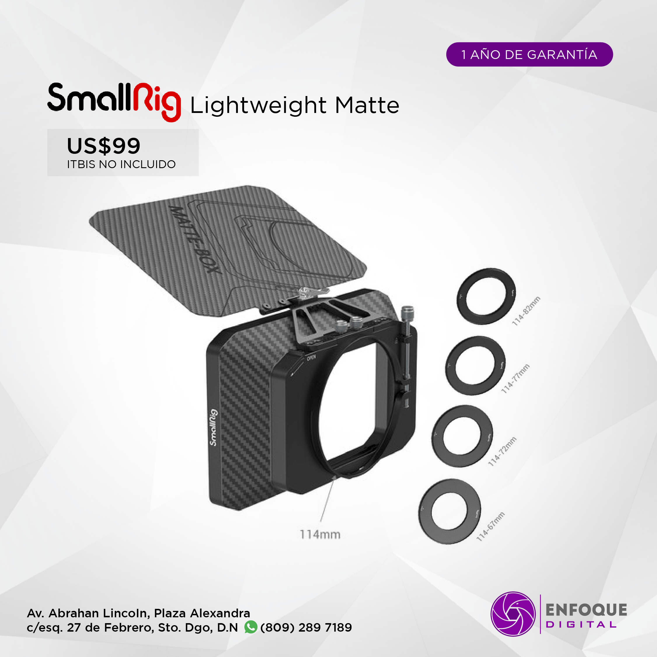 SmallRig Lightweight Carbon Fiber Matte Box