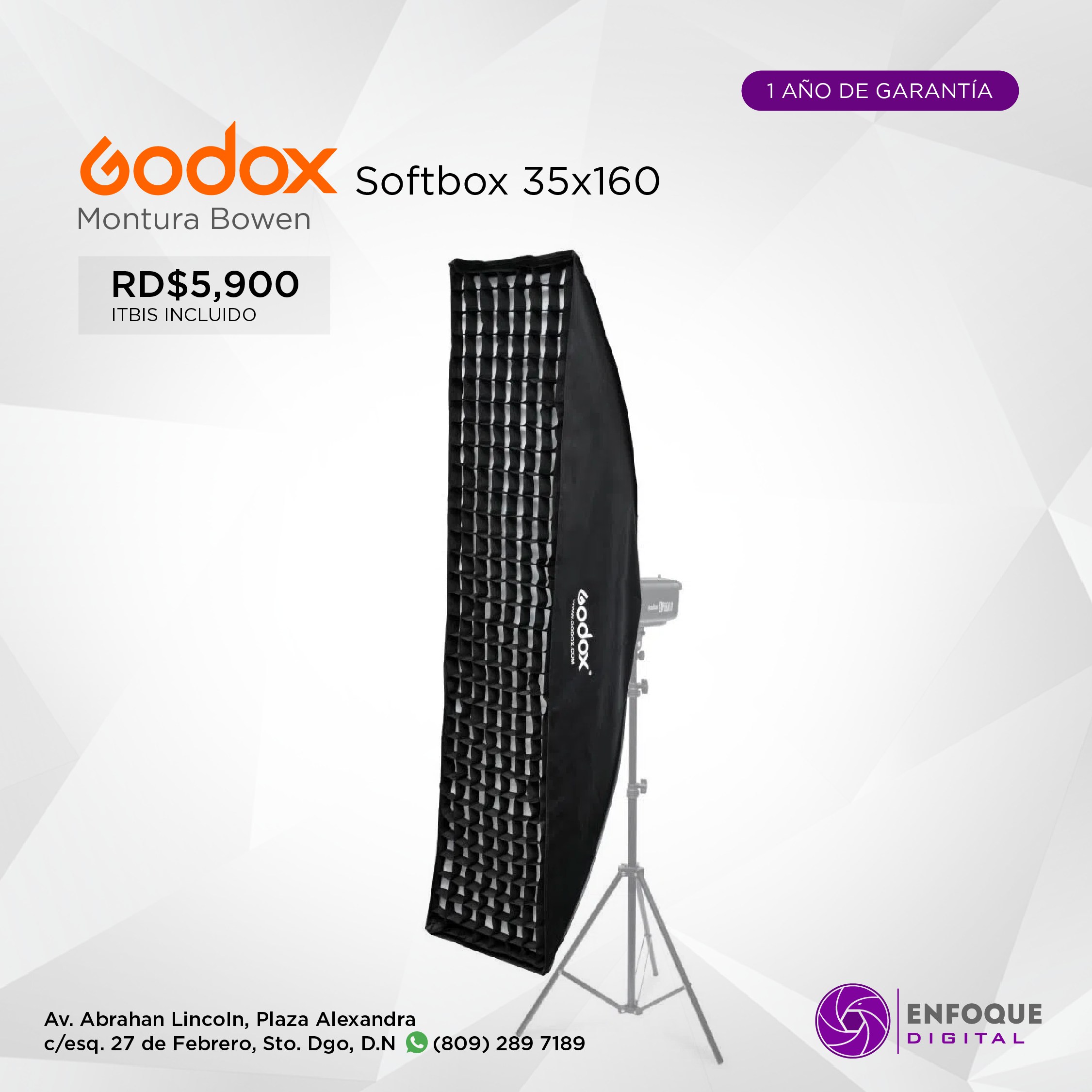 Godox Grid softbox bowens mount 35x160cm