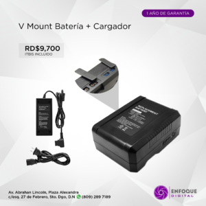 Batería V Mount  DV002 + Cargador