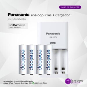 Batería recargable Eneloop + cargador